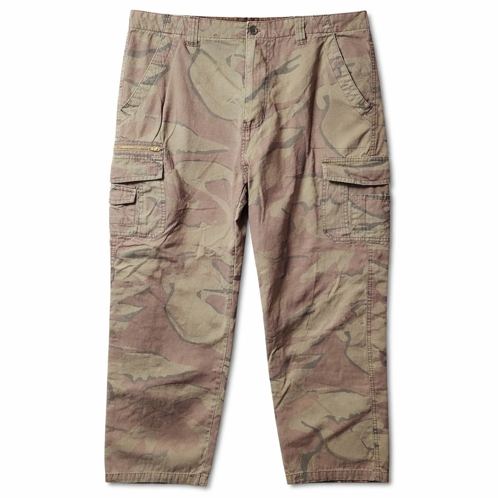 HIGHLAND Outfitters Camo Cargo Pant Sz 36x32 90s Y2K Grunge Skater Loose Baggy